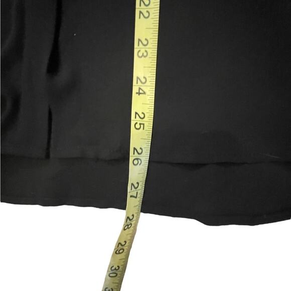 Leith black long sleeve lightweight button down ruffle blouse size medium - Picture 13 of 13